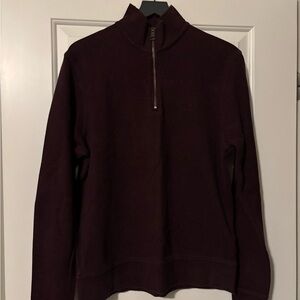 Men’s Burberry sweatshirt- burgundy color quarter zip. Good used condition